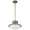 Nuvo Lafayette 1-Light Pendant 14 in. Gray / Natural Brass Accents White Opal Glass 60/7917 - alternate 4